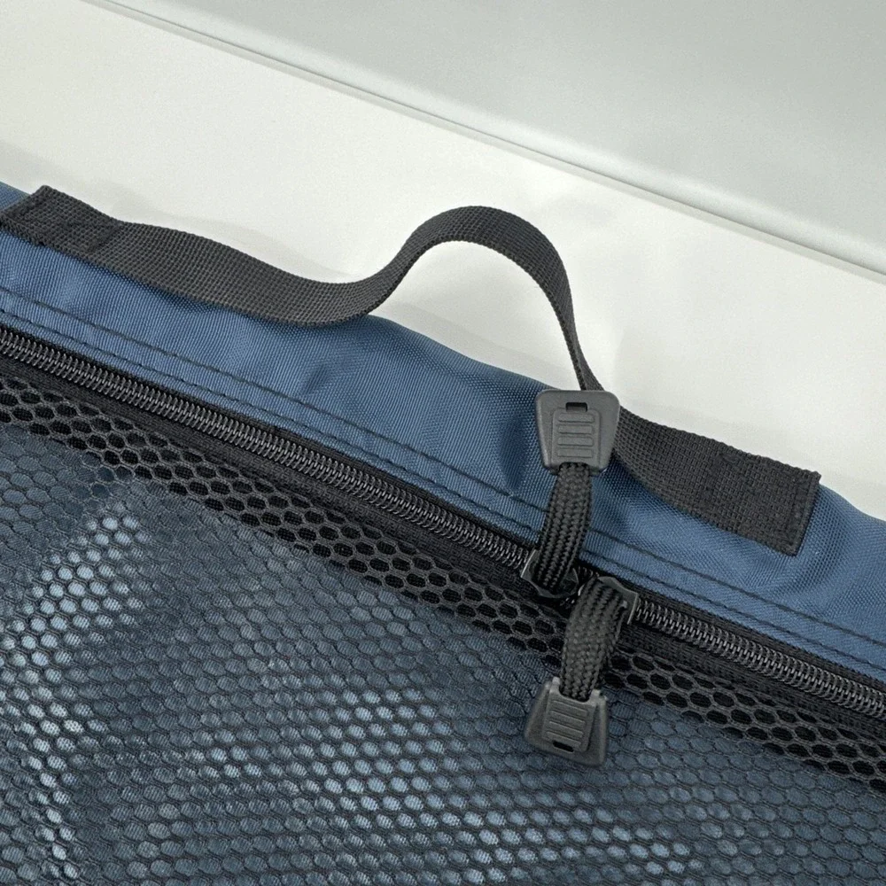 LL Bean Blue Nylon Packing Cube Set of 2 Travel Organizers Mesh Vintage Gorpcore